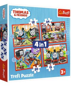 TREFL THOMAS & FRIENDS Pužļu komplekts 4 in 1 Tomass