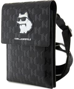Karl Lagerfeld Saffiano Monogram Choupette KLWBSBSAKHPCK Rokassoma melna