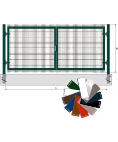 Vārti 3D H1,23*W3,0M 2-V RAL?. Žogi