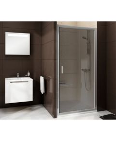 Ravak BLDP2-120 satin+glass Transparent bīdamas dušas durvis