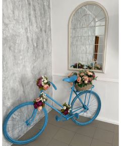Зеркало SECRET GARDEN 75x4xH131см, антично-белая металлическая рама