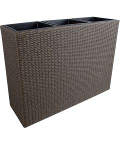 Puķu kaste WICKER 110x39xH88cm, tumši brūna