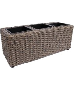Puķu kaste WICKER 48x18xH18cm, tumši brūna