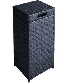 Trash box WICKER 30x30xH71cm, black