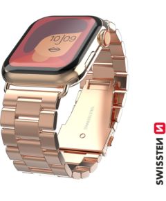 Swissten Металлический ремешок для Apple Watch 1/2/3/4/5/6 / SE / 38 мм / 40 мм / золотая