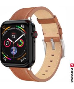Swissten Leather Band Кожаный Ремешок для Часов Apple Watch 42 / 44 / 45 / 49 mm