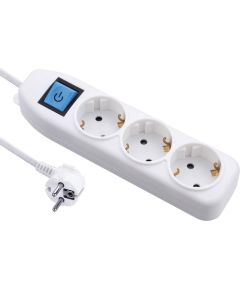Electraline 62010 Pagarinātājs 3 Ligzdas 1.5m Strāvas pagarinātāji