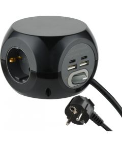 Electraline 62080 Удлинитель Мини Куб 3P 4USB Strāvas pagarinātāji