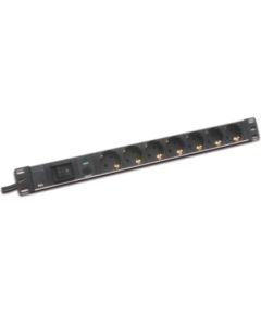 Digitus 19" Elektrības Kontaktligzdas Bloks 7 Ligzdas