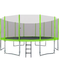 RoGer Batuts ar Ārējo Drošības Tīklu un Kāpnēm 487cm