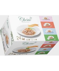 CHERIE Indoor Hairball Control Mixed Flavors with Tuna in Gravy - Wet Cat Food - 24x80g