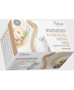 CHERIE Everyday Menu Mix of Chunks in Gravy - Wet Cat Food - 24x80g