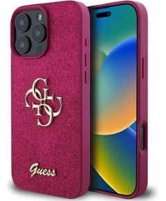 Guess Glitter Script Big 4G Back Case Защитный Чехол для Apple iPhone 16 Pro