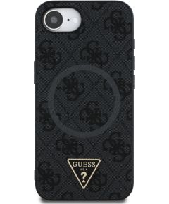 Guess PU 4G Strass Triangle Metal Logo Case Aizsargapvalks priekš Apple iPhone 16e