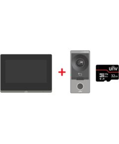 Uniview KIT/201S/372S ~ UNV IP domofona komplekts + 32GB karte + 2 barošanas bloki