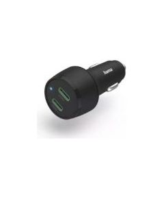 Hama   Fast charging Auto PD/QC 45W (2X USB-C) Black