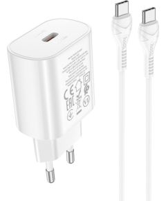 Charger Hoco N22 25W USB-C + USB-C to USB-C cable 1.0m white