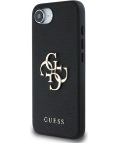 Guess PU Grained 4G Metal Logo Case Aizsargapvalks priekš Apple iPhone 16e