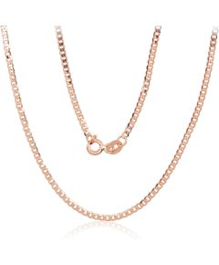 Zelta ķēdīte Kartjē 2 mm, dimantu apstrādājums #1400049(Au-R), Sarkanais Zelts 585°, garums: 45 cm, 3.03 gr.