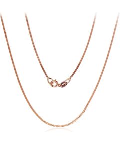 Zelta ķēdīte Kartjē 1 mm, dimantu apstrādājums #1400027(Au-R), Sarkanais Zelts 585°, garums: 55 cm, 1.87 gr.