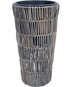 Puķu pods WICKER D28xH50cm, pelēks