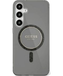 Guess Glitter Circle Classic Logo MagSafe Чехол для Samsung Galaxy S25