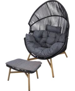 Besk Krēsls atpūtas ar kājas atbalstu 48x63x37.5cm/98x100x142cm