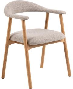 Dining chair ADDI with armrest, greyish beige