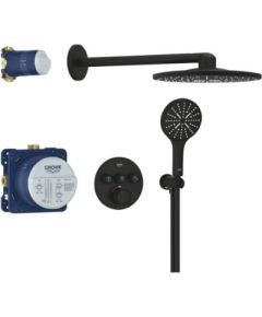 Grohe iebūvējamā dušas sistēma ar termostatu SmartControl Rainshower SmartActive 310, phantom black