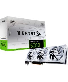 MSI VENTUS GEFORCE RTX 5080 16G 3X OC WHITE graphics card NVIDIA 16 GB GDDR7