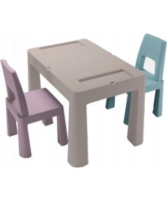 Tega Galdiņš+2 krēsliņi TEGGI MULTIFUN stone/heather/turquoise TI-011-179