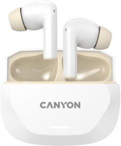 CANYON headset HEXAGON 7 TWS ANC+ENC Wireless Charge White Beige
