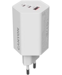 CANYON charger HEXAGON 65 GaN 65W 2xPD 1xQC EU White