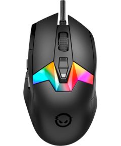 LORGAR MSP80, Professional wired gaming mouse, 9 programmable buttons, Pixart PAW3395 sensor, DPI up to 26000, 80 million clicks buttons lifespan, 1.8m USB braided cable, size: 129*73*40mm, 0.093.5kg, Black