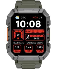 Blackview W60, 2.01inch HD,900mAh Battery, LED Flashlight & Compass Function, 24-hour SpO2 Detection + Heart Rate Monitoring, Monitor Sleep status, Calls and SMS notification, Khaki