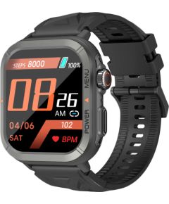 Blackview W30, 1.91 inch Display, 320*380 pixel, 300mAh battery, 100+ Workout Modes, 10-meter Water-resistance, Heart Rate & Blood Oxygen Monitor, Up To 5-7 Days of Battery Life, 128MB Flash, Black