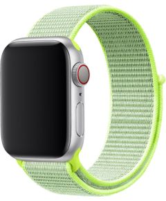 Swissten Nylon Viedpulksteņa Siksniņa priekš Apple Watch 42 / 44 / 45 / 49 mm LIME