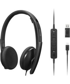 Lenovo 4XD1M45626 headphones/headset Wired Head-band USB Type-C Black