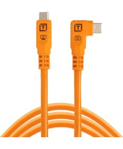 Tether Tools кабель USB-C - USB-C TetherPro Optima 10G Right Angle 1.8 м, оранжевый