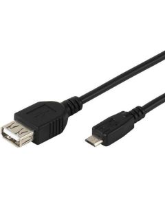 Vivanco кабель microUSB - USB OTG 0,15м (45298)