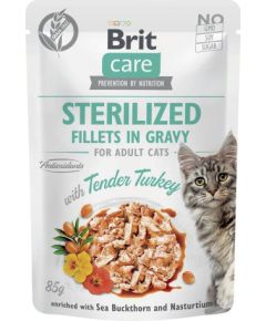 BRIT Care Cat Sterilized Tender Turkey Pouch - wet cat food - 85 g