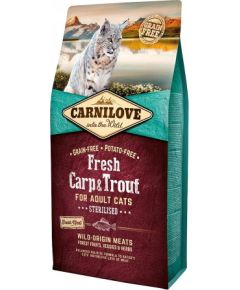 CARNILOVE Cat Sterilised Fresh Carp and Trout - dry cat food - 6 kg