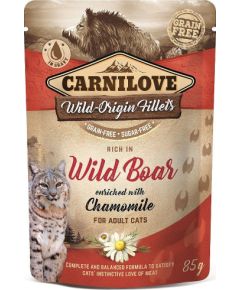 CARNILOVE CAT POUCH Wet cat food Boar, Chamomile 85 g