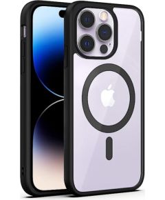 Fusion MagSafe Matt silikona aizsargapvalks Apple iPhone 15 Pro Max melns