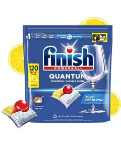 Finish Quantum All-in-1 Lemon trauku mazgājamās mašīnas kapsulas 120gab