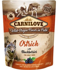 CARNILOVE Dog Pouch Ostrich & blackberries - wet dog food - 400g