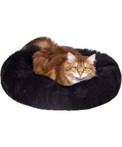 Suņu guļvieta Springos PA0161, 40 cm, plīša, melna
