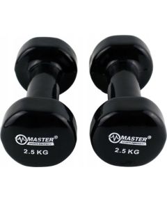 Master Hantelki Żeliwne Pokryte Winylem 2,5 kg x2