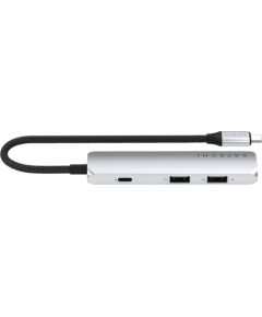 SATECHI 4-in-1 USB-C Slim Multiport Adapter 4K (Silver)