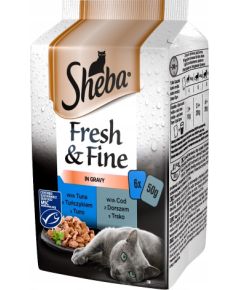 Sheba Fresh & Fine Mini Fish Dishes in Sauce 6 x 50g